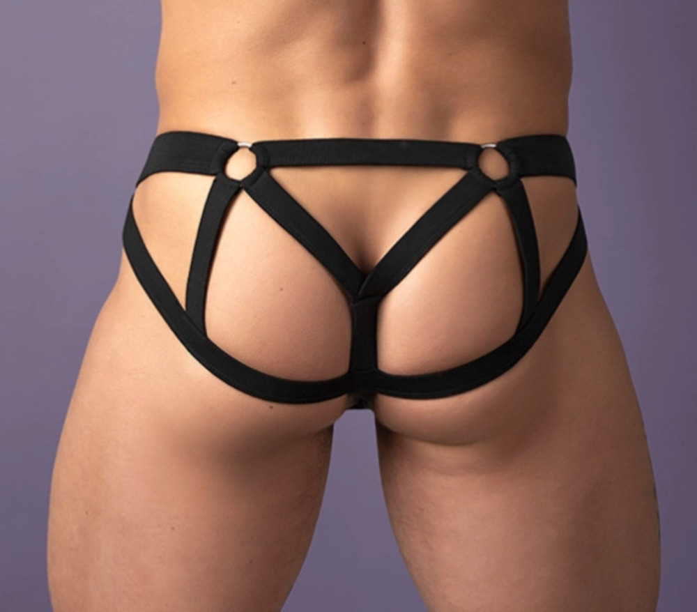 Small/Medium Black Male Power Mesh 2.0 Ring Jock